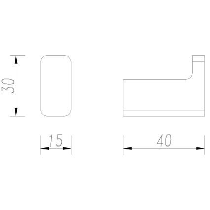 OMNIRES NL80110BL - Стенна закачалка NELSON матов черен