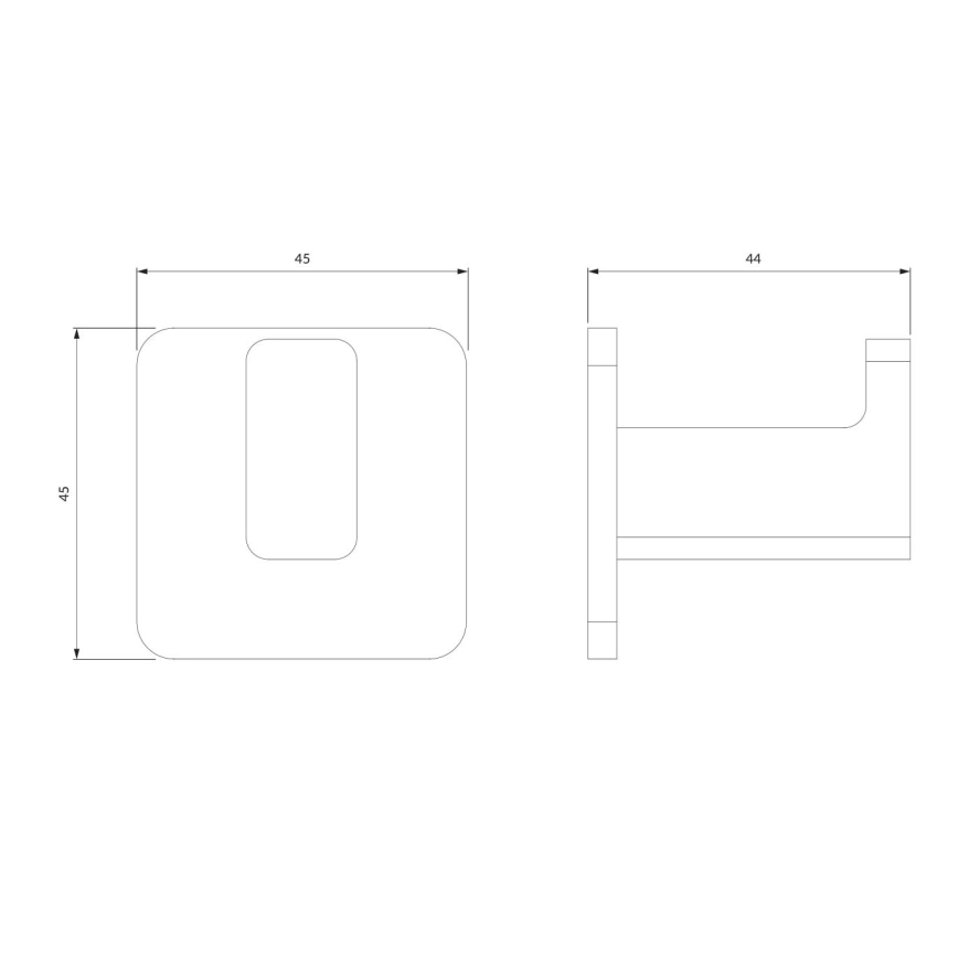 OMNIRES NL80115CR - Стенна закачалка NELSON лъскав хром