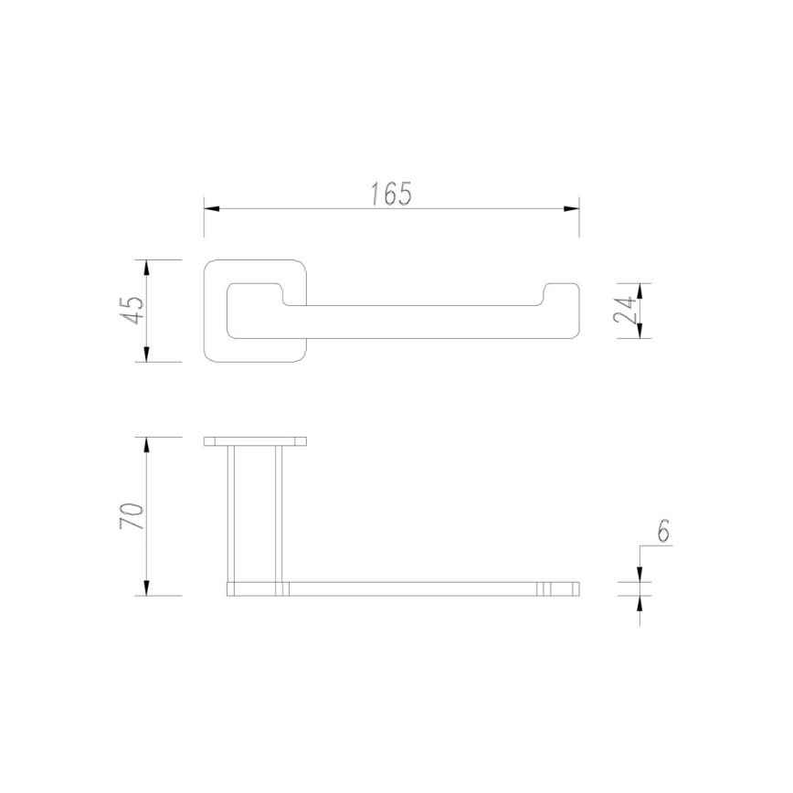 OMNIRES NL80510BL - Поставка за тоалетна хартия NELSON матов черен