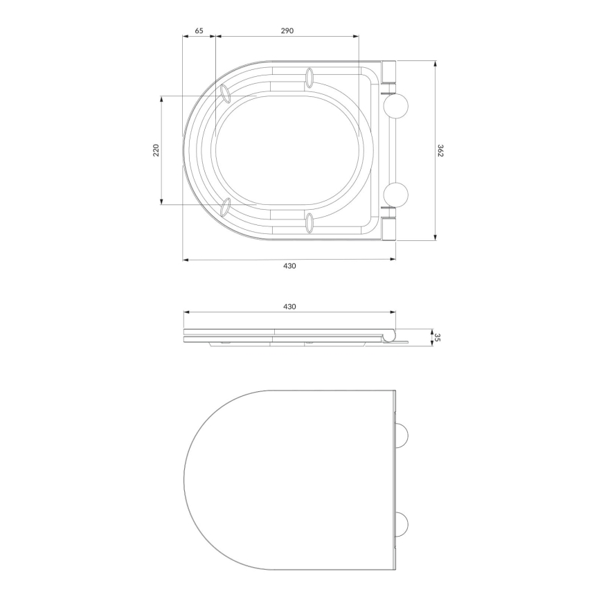 OMNIRES OTTAWADEBP - Тоалетна седалка SoftClose OTTAWA duroplast/блестящо бял