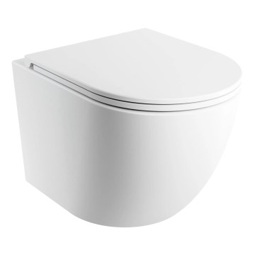 OMNIRES OTTAWASPXMWBM - Конзолна тоалетна чиния OTTAWA с тоалетна седалка SoftClose, керамика/матово бяла