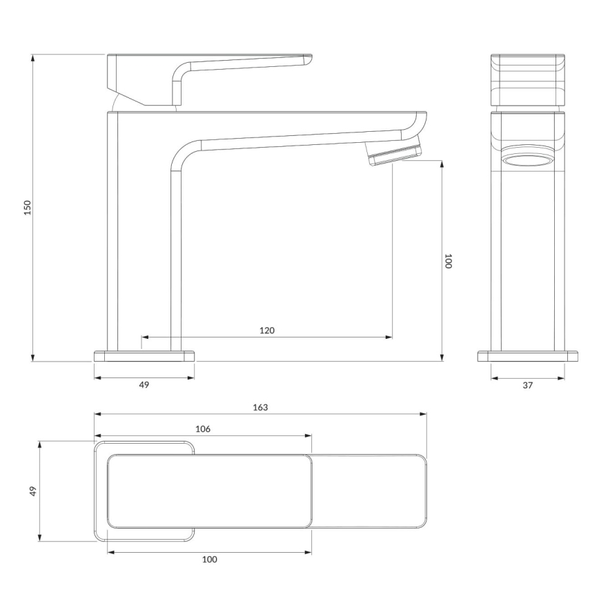 OMNIRES PM7410CR - Кран за мивка PARMA 15 см лъскав хром