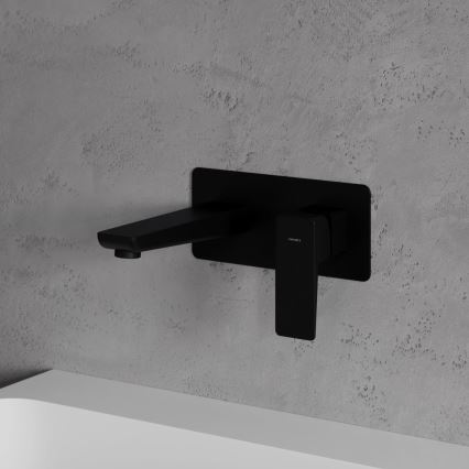 OMNIRES PM7415BL - Смесител за мивка за скрит монтаж PARMA матов черен