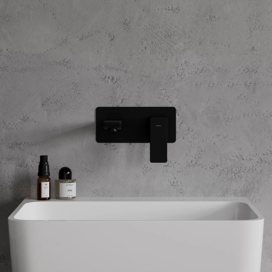 OMNIRES PM7415BL - Смесител за мивка за скрит монтаж PARMA матов черен