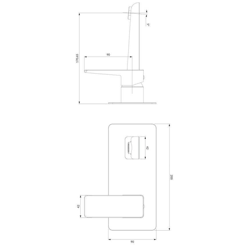 OMNIRES PM7415CR - Смесител за мивка за скрит монтаж PARMA лъскав хром