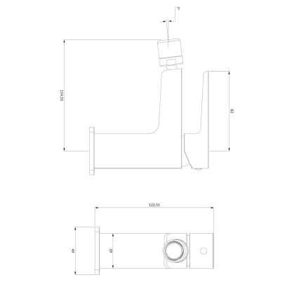 OMNIRES PM7420BL - Кран за биде PARMA 12,25 см матов черен
