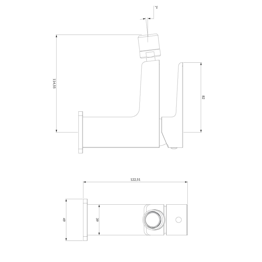 OMNIRES PM7420BL - Кран за биде PARMA 12,25 см матов черен