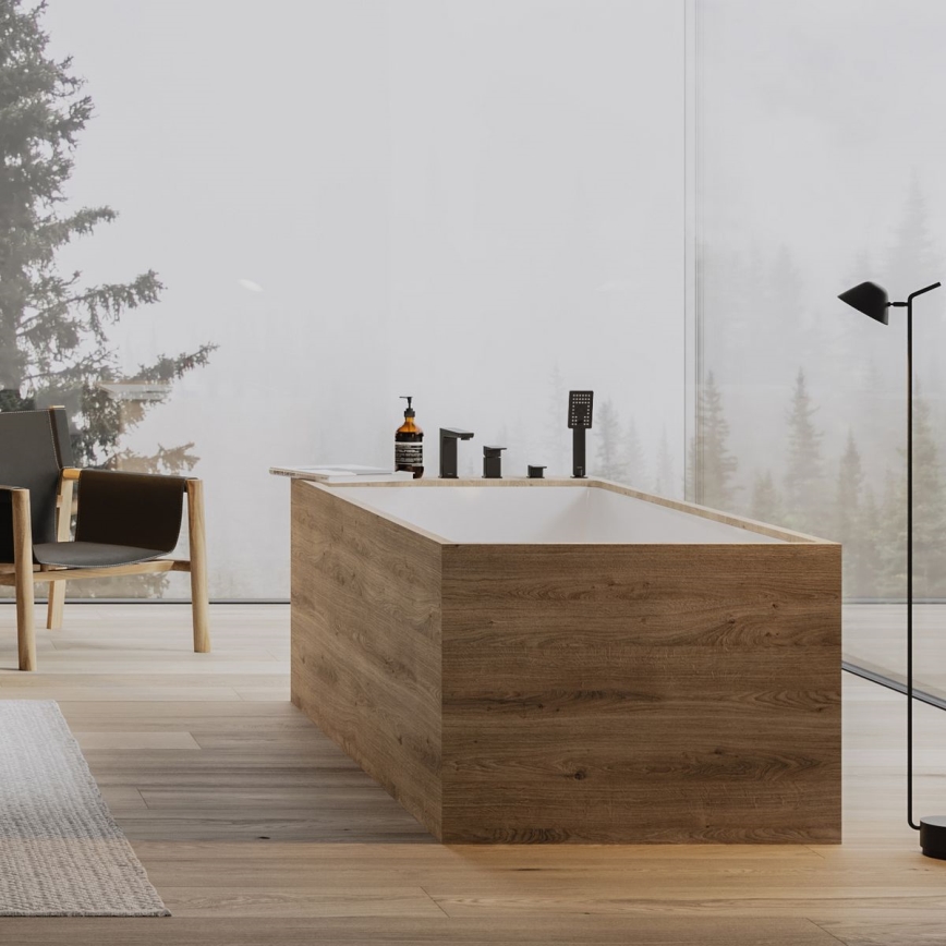 OMNIRES PM7432BL - Кранче за баня 4 отвора PARMA матов черен