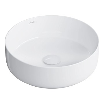 OMNIRES TULSA355BP - Мивка за монтаж върху плот TULSA Ø 36 см, керамична, гланцово бяла