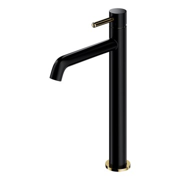 OMNIRES Y1212BLGL - Кран за мивка Y 30,8 см полуматов черен/лъскаво златна