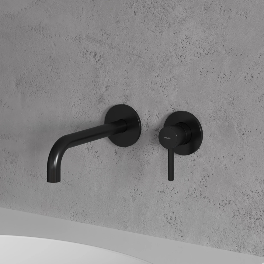 OMNIRES Y1215HLBL - Смесител за умивалник за вграждане Y полуматово черен