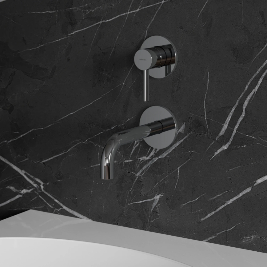 OMNIRES Y1215NCR - Смесител за мивка за вграждане Y лъскав хром