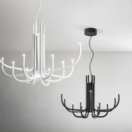 Ondaluce - Димируем LED полилей на кабел NOUVEAU LED/35W/230V Ø 78 см черен