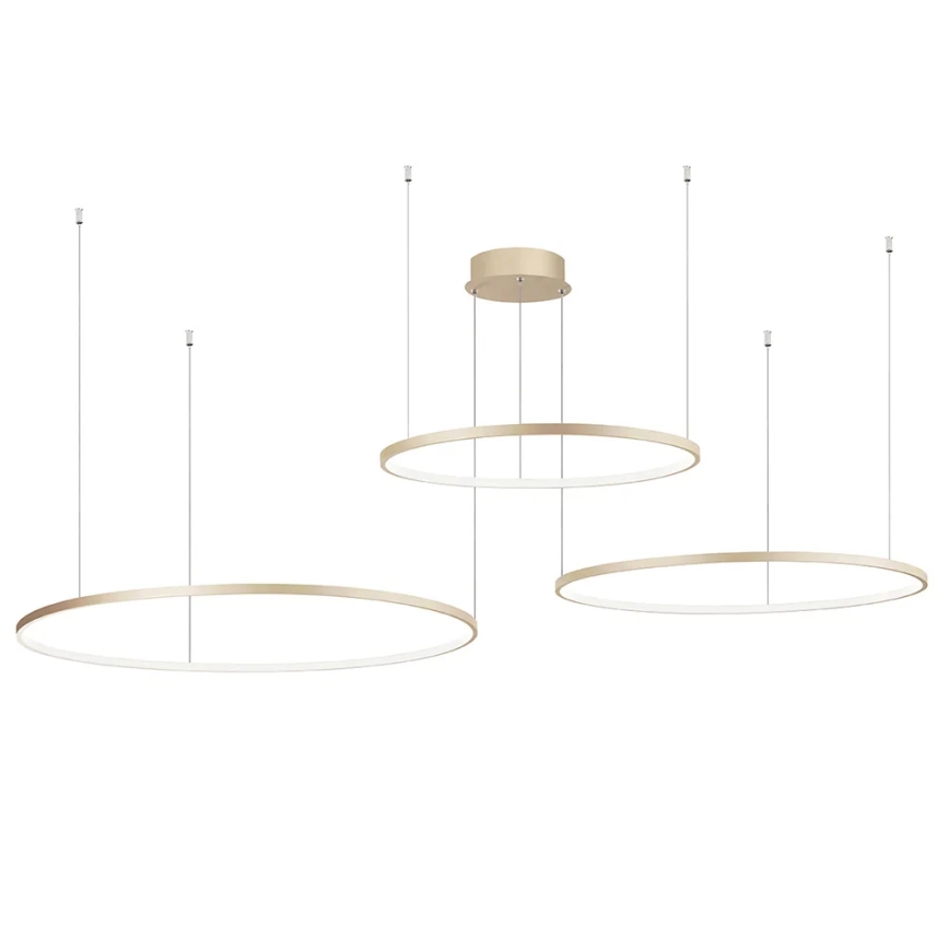Ondaluce - LED димируем полилей на кабел SOEL LED/28W/230V + LED/38W + LED/47W Ø 100/80/60 см златен