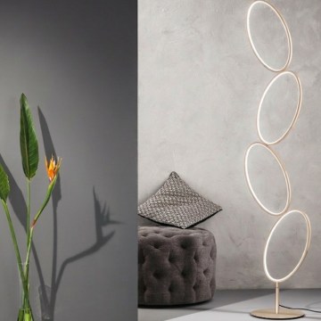 Ondaluce - Димируема LED подова лампа RICE LED/38W/230V златна