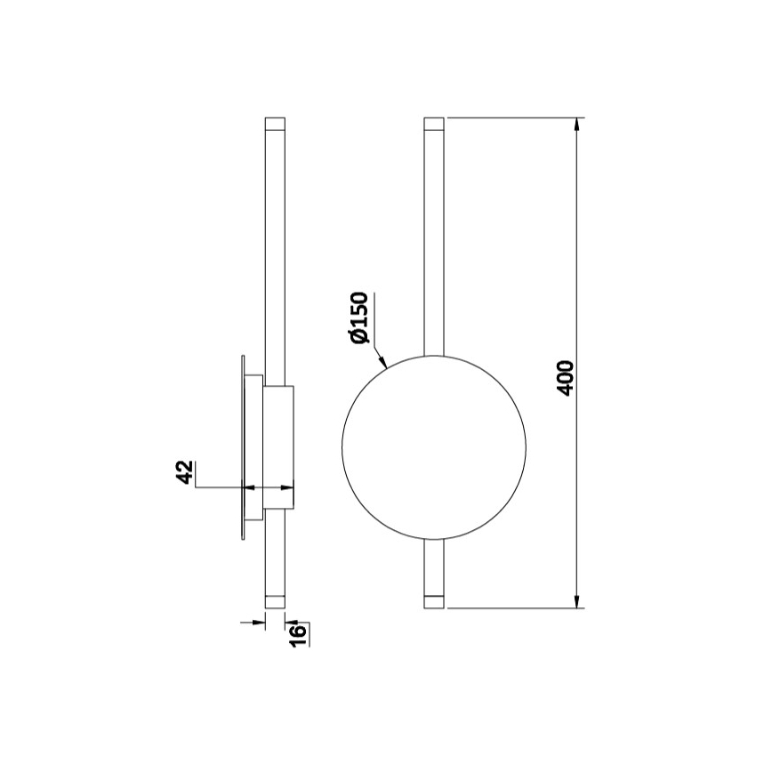 Ondaluce - димируема LED стенна лампа JAMES LED/16W/230V златна