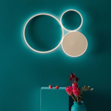 Ondaluce - димируемо LED стенно осветително тяло POIS LED/42W/230V златно