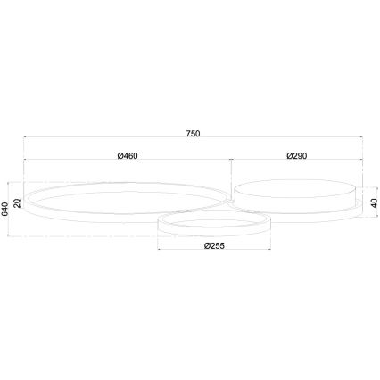 Ondaluce - димируемо LED стенно осветително тяло POIS LED/42W/230V златно