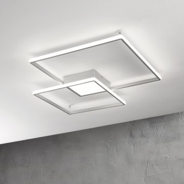 Ondaluce - димируемо LED таванно осветително тяло DOWEL LED/46W/230V сребристо