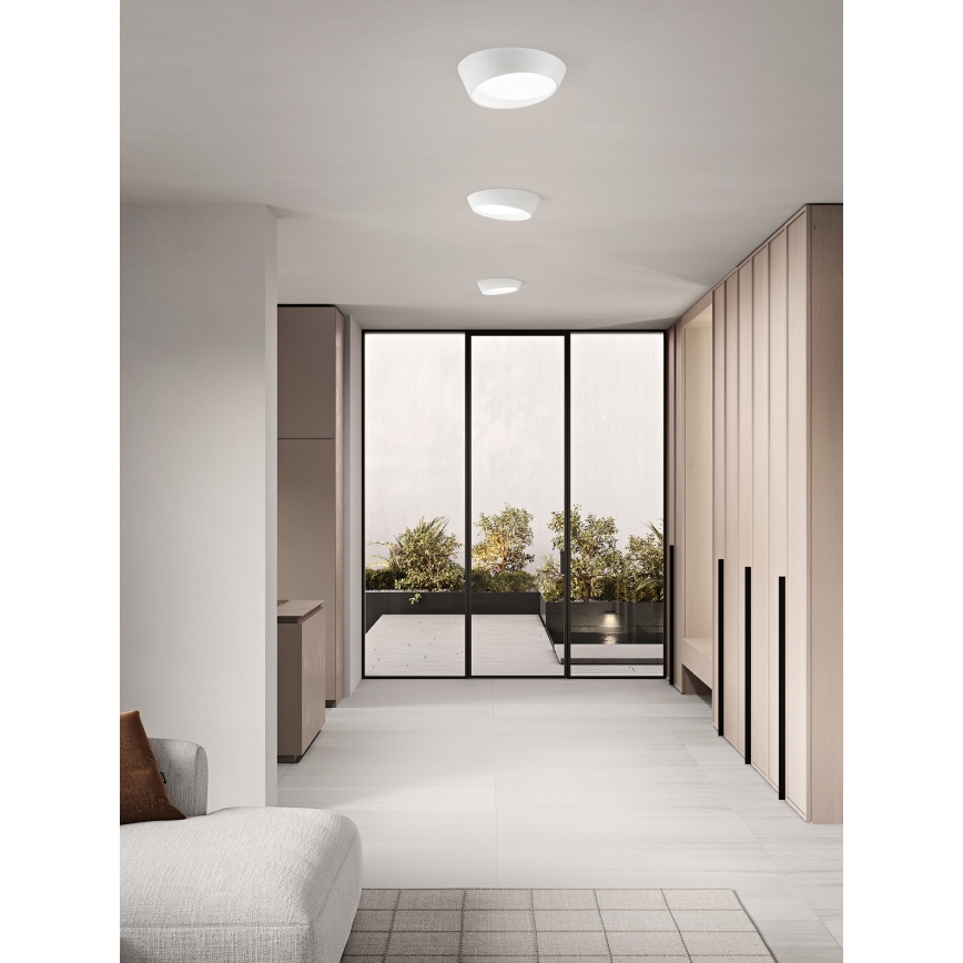 Ondaluce - LED димируемо таванно осветително тяло HALF LED/25W/230V 3000/4000K Ø 38,5 см бяло