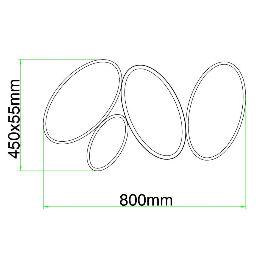 Ondaluce - димируемо LED таванно осветително тяло RICE LED/34W/230V 45x80 см златисто