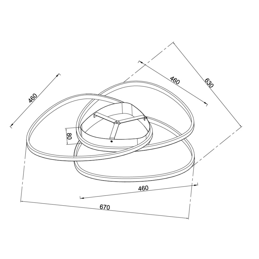 Ondaluce - димируемо LED таванно осветително тяло ROSE LED/70W/230V в златист цвят