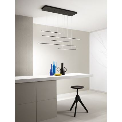 Ondaluce - LED димируем полилей на кабел GENIUS LED/72W/230V черен