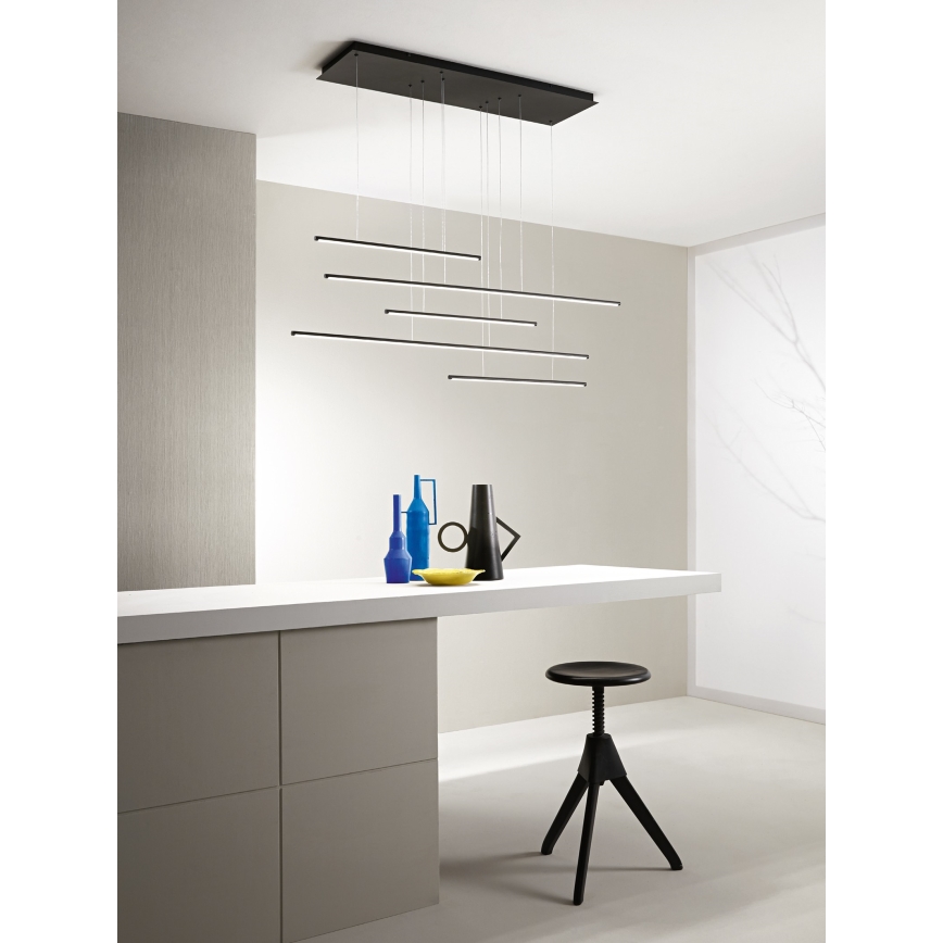 Ondaluce - LED димируем полилей на кабел GENIUS LED/72W/230V черен