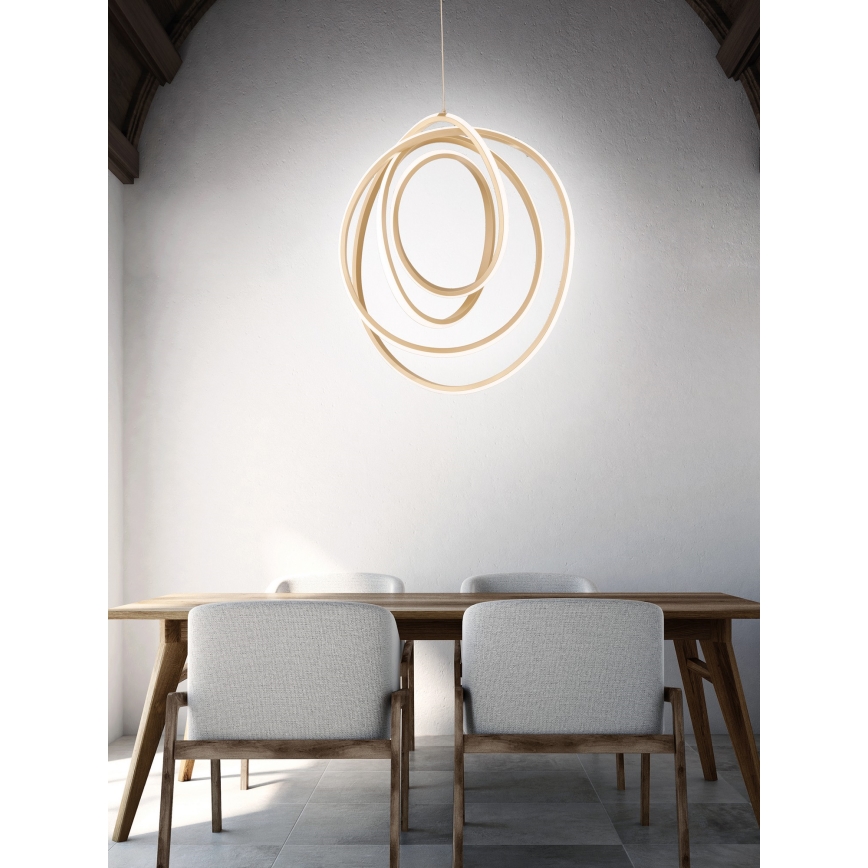 Ondaluce - LED димируем полилей на кабел GOLDEN LED/50W/230V Ø 50 см златист