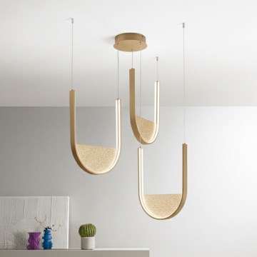 Ondaluce - LED димируем полилей на кабел LOTUS LED/70W/230V златист