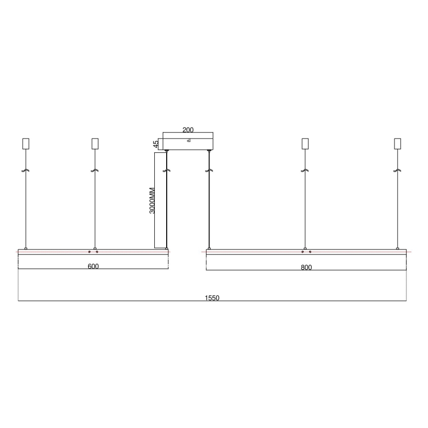 Ondaluce - LED димируем полилей с кабелно окачване SOEL LED/28W/230V + LED/38W 3000/4000K Ø 80/60 см бял