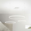 Ondaluce - LED димируем полилей на кабел SOEL LED/28W/230V + LED/38W + LED/47W 3000/4000K Ø 100/80/60 см бял
