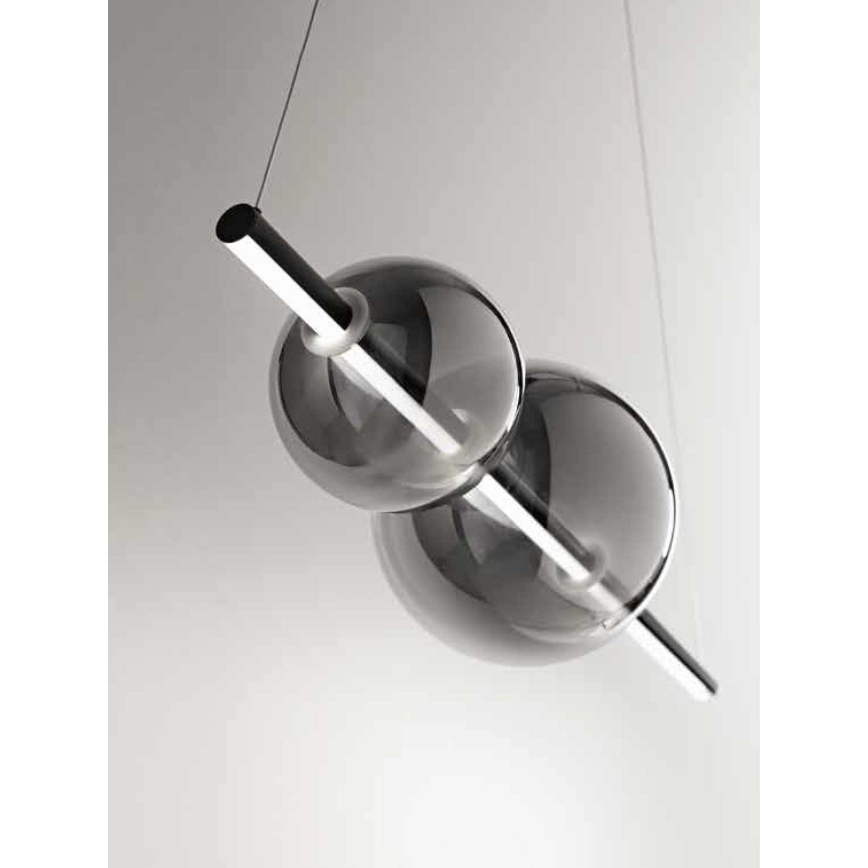 Ondaluce - LED димируема лампа на кабел FUFI LED/40W/230V черна/опушена черна