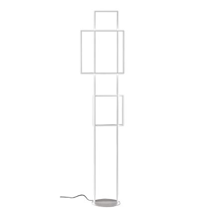 Ondaluce - LED димируема подова лампа DOWEL LED/77W/230V сребриста