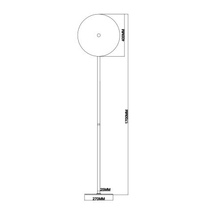 Ondaluce - димируема LED подова лампа JOKEY LED/15W/230V 170 cm златна/димно бежова