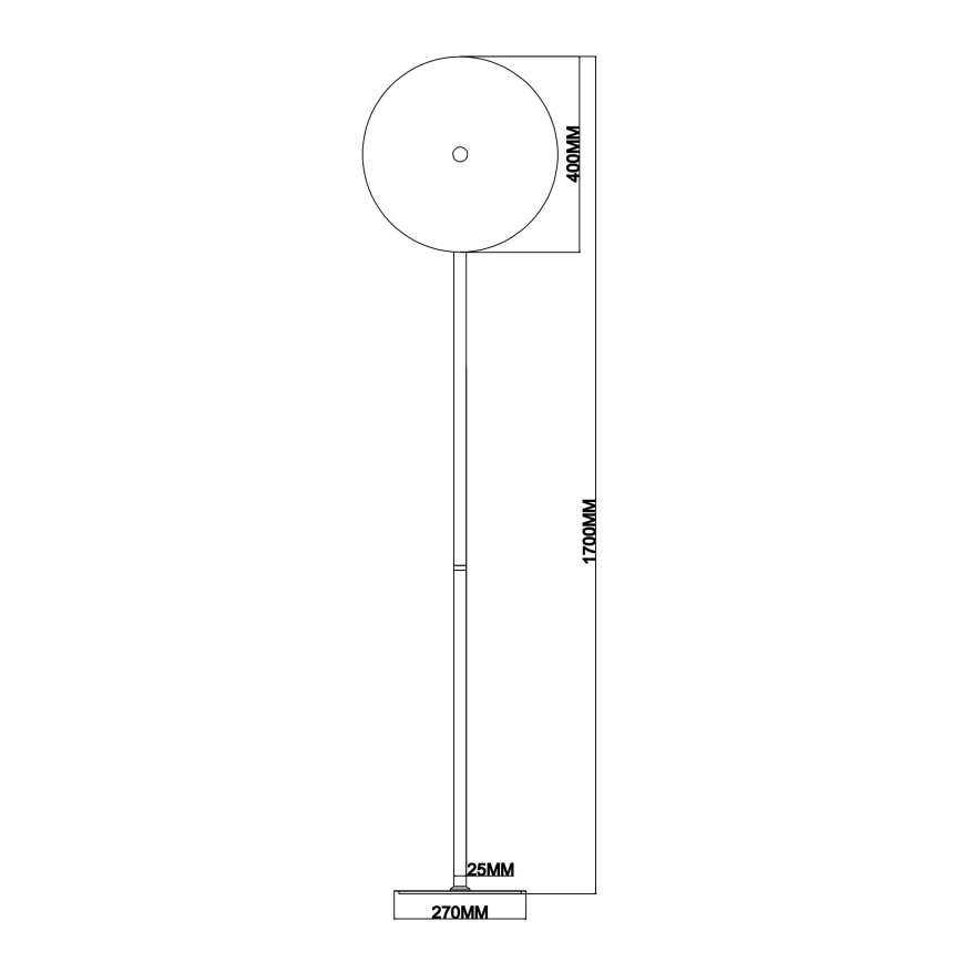 Ondaluce - LED димируема подова лампа JOKEY LED/15W/230V 170 см златна/прозрачна