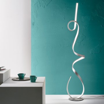 Ondaluce - LED димируема подова лампа LUMEN LED/30W/230V сребриста