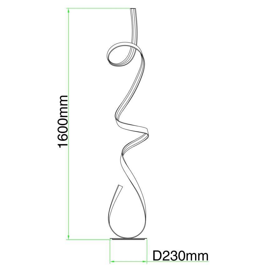 Ondaluce - LED димируема подова лампа LUMEN LED/30W/230V сребриста