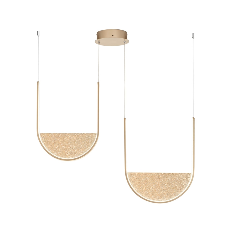 Ondaluce - LED димируема висяща лампа на кабел LOTUS LED/55W/230V златна