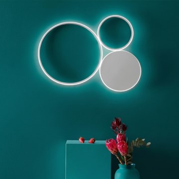 Ondaluce - LED димируемо стенно осветително тяло POIS LED/42W/230V сребристо