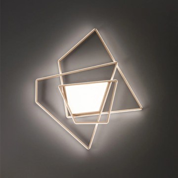 Ondaluce - LED димируемо таванно осветително тяло GALAXY LED/90W/230V 71x84 cm златно