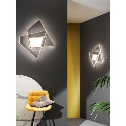 Ondaluce - LED димируемо таванно осветително тяло GALAXY LED/90W/230V 71x84 cm златно