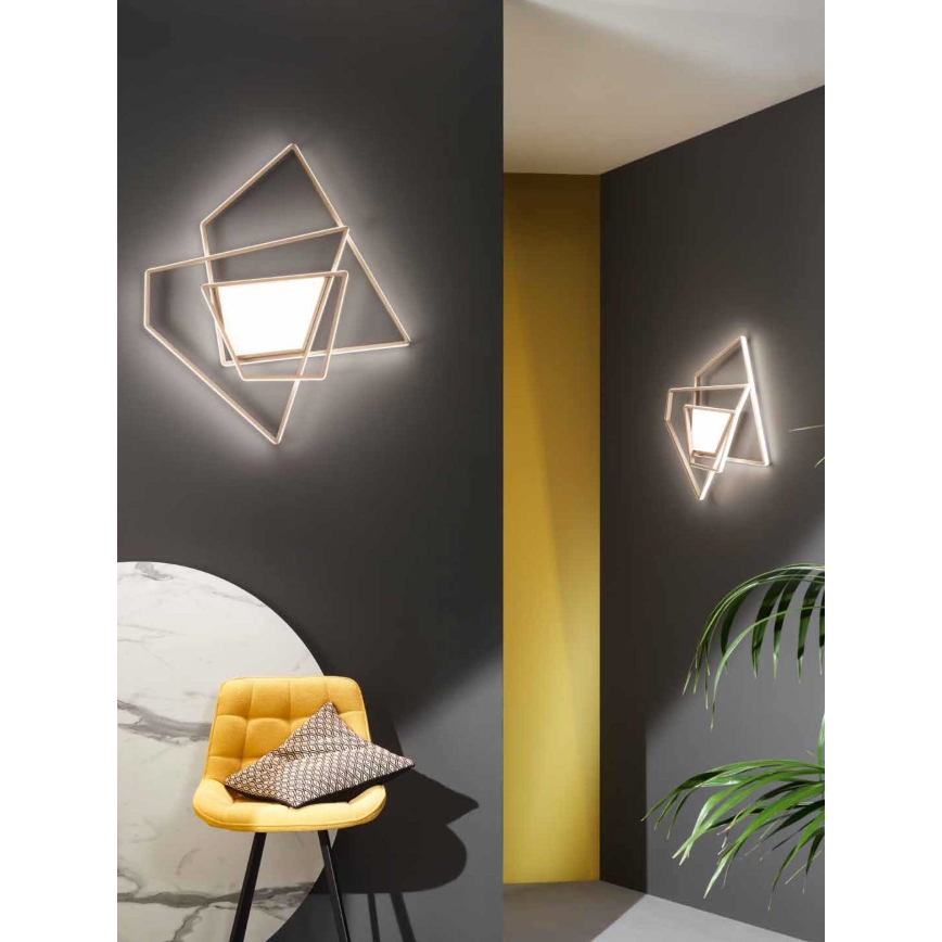 Ondaluce - LED димируемо таванно осветително тяло GALAXY LED/90W/230V 71x84 cm златно