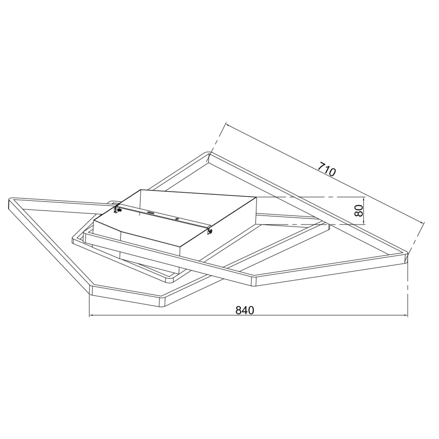Ondaluce - LED димируемо таванно осветително тяло GALAXY LED/90W/230V 71x84 cm златно