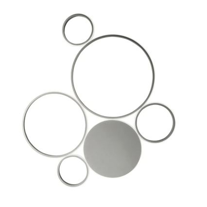 Ondaluce - LED димируемо таванно осветително тяло POIS LED/68W/230V сребристо