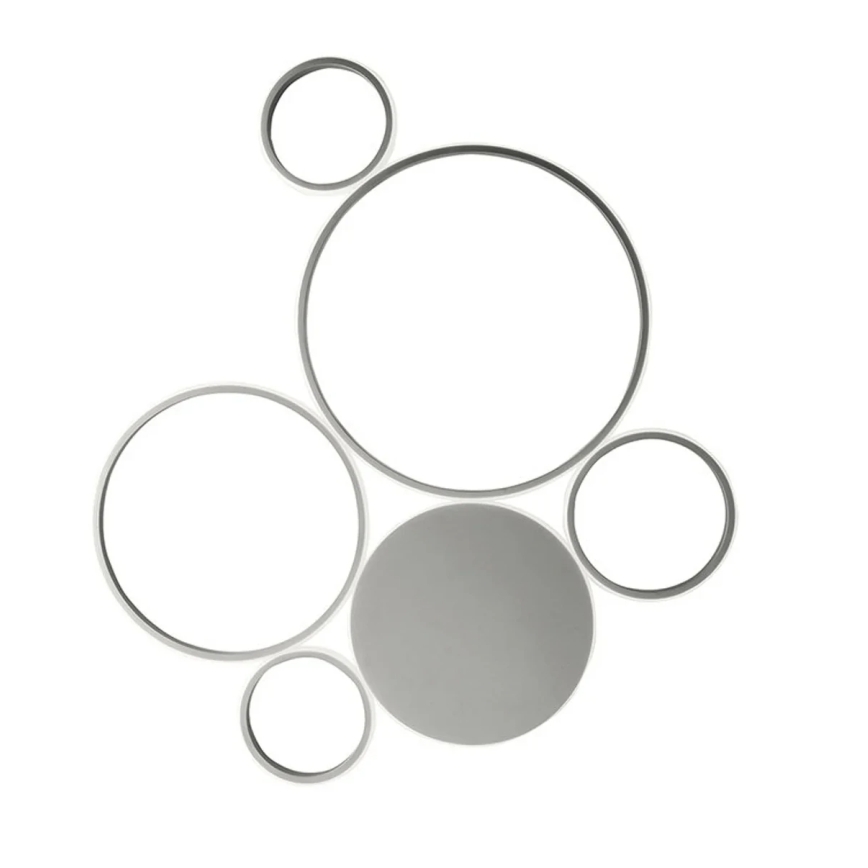 Ondaluce - LED димируемо таванно осветително тяло POIS LED/68W/230V сребристо