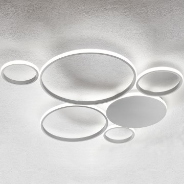 Ondaluce - LED димируемо таванно осветително тяло POIS LED/68W/230V сребристо