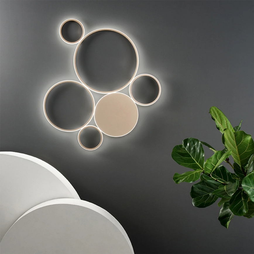 Ondaluce - LED димируемо таванно осветително тяло POIS LED/68W/230V златисто