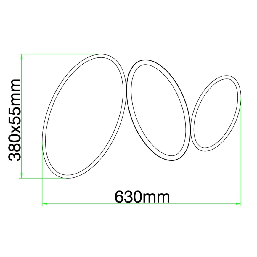Ondaluce - LED димируемо таванно осветително тяло RICE LED/25W/230V 38x63 cm златно