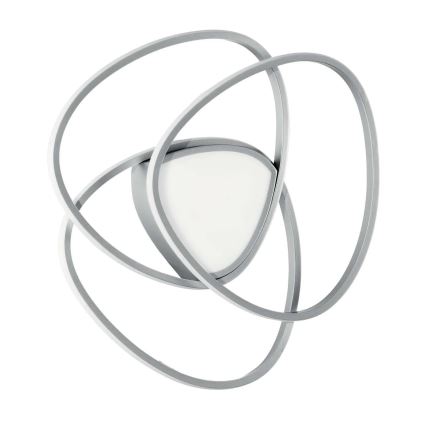 Ondaluce - LED димируемо таванно осветително тяло ROSE LED/60W/230V 50x54 cm, сребристо